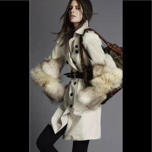 Burberry AW11 Classic Trench Lamb & Fox Fur Sleeve